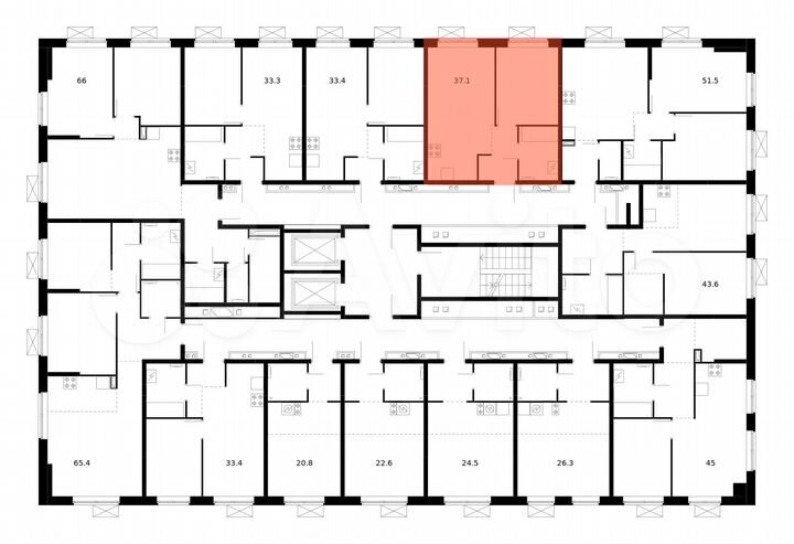 1-к. квартира, 37,1 м², 2/16 эт.
