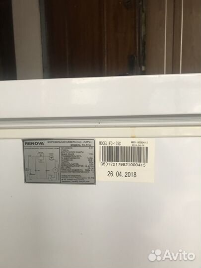 Морозильная камера Renova