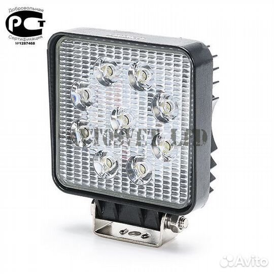 Фара светодиодная ASK9-27W slim рабочий свет