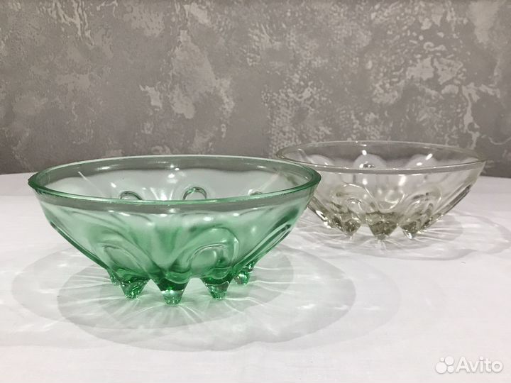 Вазы Конфетницы цветное стекло СССР