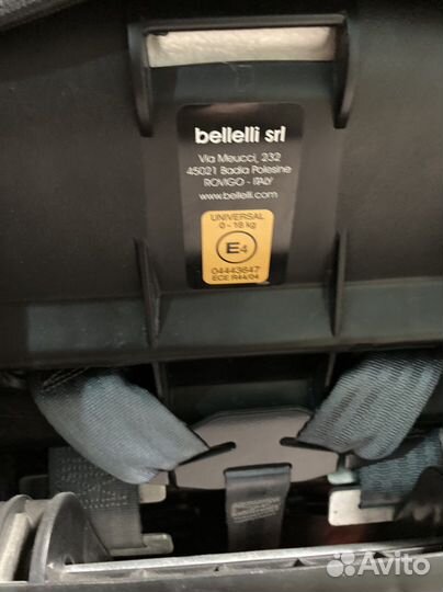 Детское автокресло bellelli группа: 0+ и 1