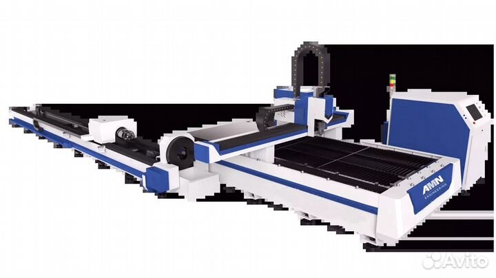 Оборудование лазерной резки металла с чпу AMN/1530 с приставным труборезом 6 метров