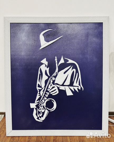 Картина с элементами балельефа 100*110