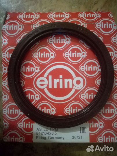 Сальник коленвала Nissan X-trail коренной Elring