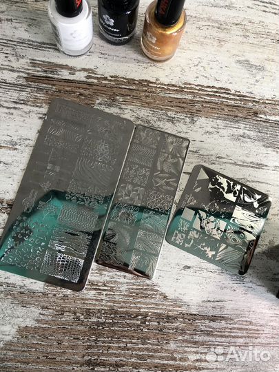 Штамп для стемпинга, лаки для стемпинга и пластины