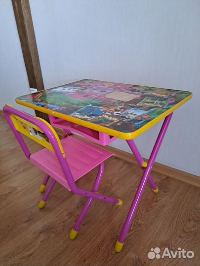 Детский столик и стульчик, раскладные бу