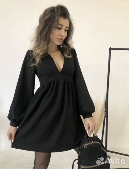 Черное платье, хоть на работу, хоть нет