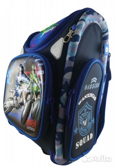 Рюкзак детский ортопедический, Мотоцикл