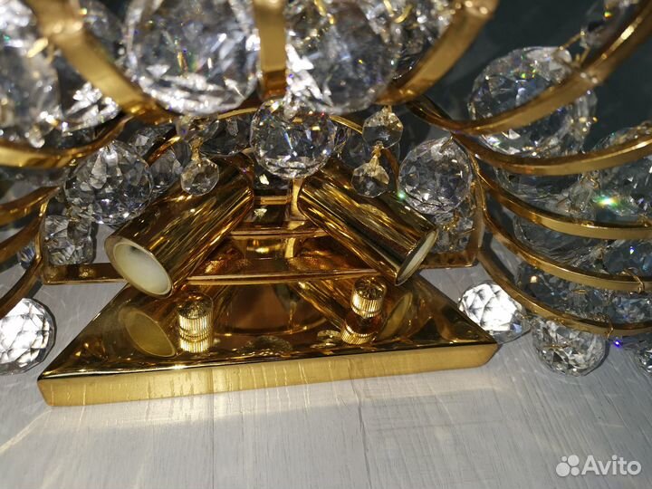 Хрустальное бра на 2 лампы (Чехия)