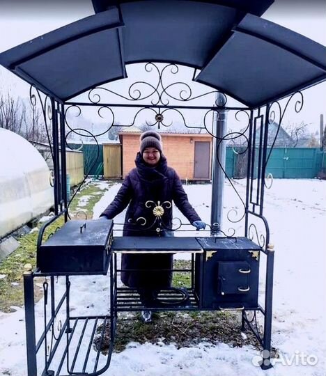 Мангал с печкой