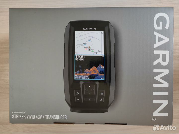 Эхолот garmin striker vivid 4cv с датчиком gt20 tm
