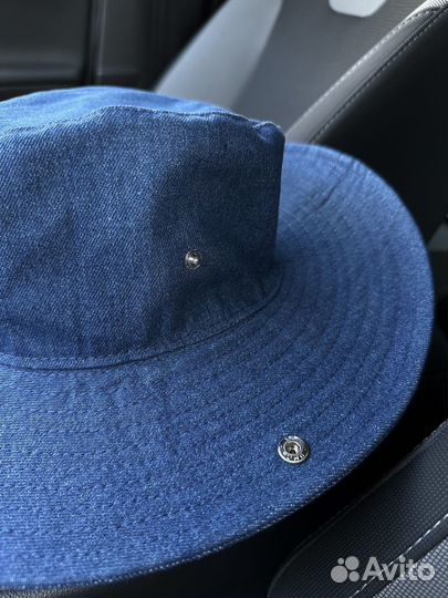 Шляпа Miu Miu Denim Hat синяя