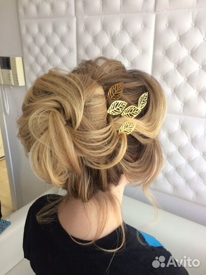 Свадебная причёска, укладка, макияж