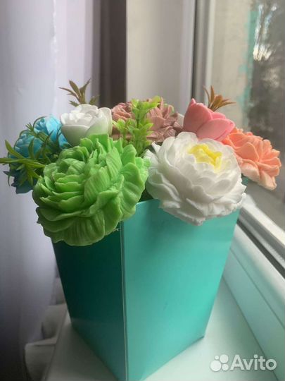 Букет из мыльных роз