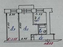 2-к. квартира, 45,1 м², 5/5 эт.