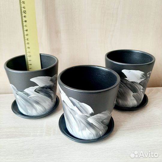 Кашпо горшки для цветов керамика пластиковые