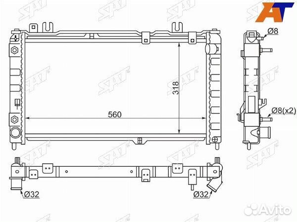 Радиатор datsun MI-DO