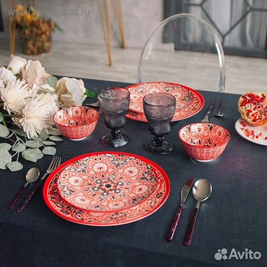 Тарелка керамическая Доляна «Джавлон», d21,7 см, ц