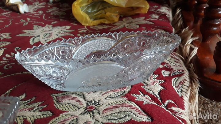 Ваза хрусталь стекло СССР 3 шт