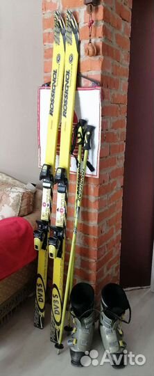 Горные лыжи с ботинками rossignol