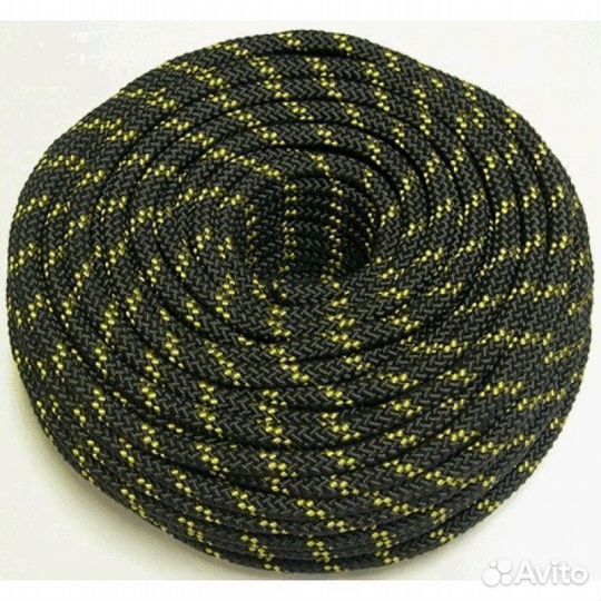 Шнур яхтенный экстрим 6мм желто-черный 100м