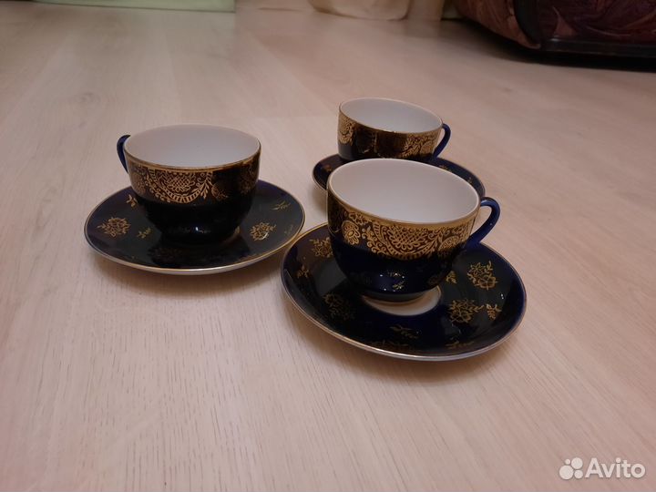 Чайная пара. Кобальт. лфз
