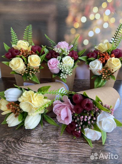 Мини букет из мыла