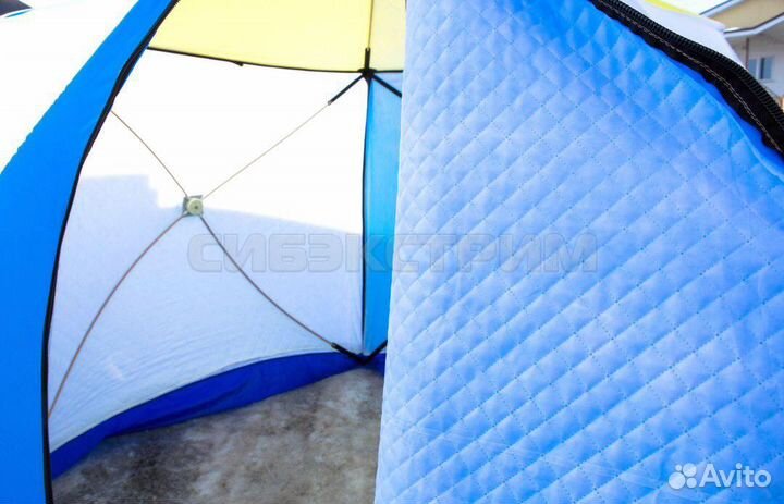 Палатка для зимней рыбалки утепленная куб 2 стэк