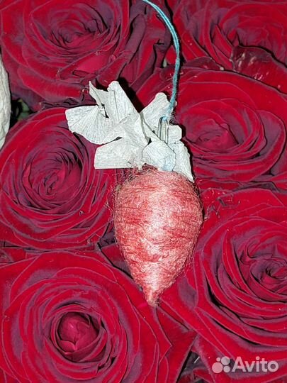 Елочные игрушки ватные, ниточные