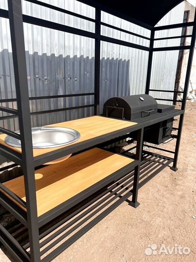 Мангал с крышей