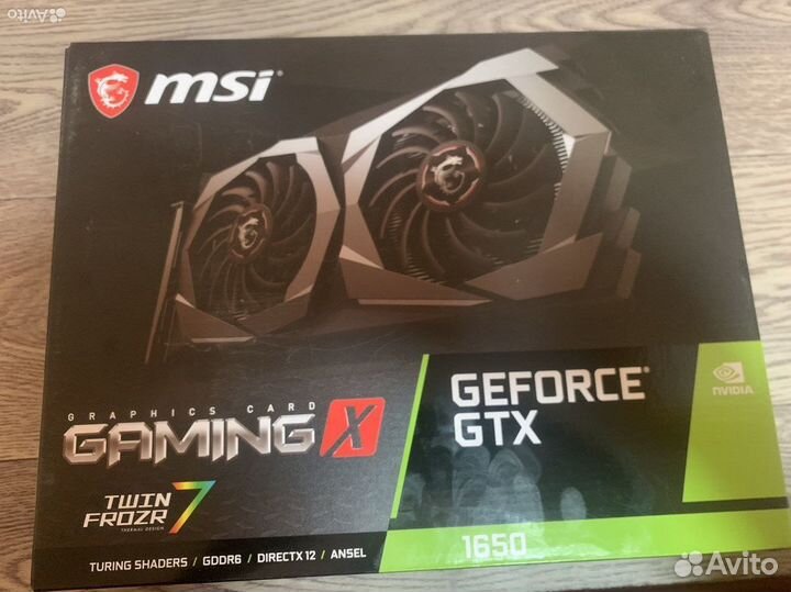 Видеокарта MSI GeForce GTX 1650 D6 gaming X 4 гб