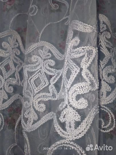 Тюль. Ширина 7.5 м. Высота 3 м