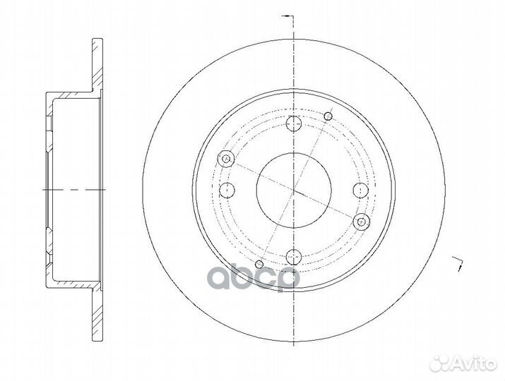 Диск тормозной задний Honda Accord 1.8-2.0TDi