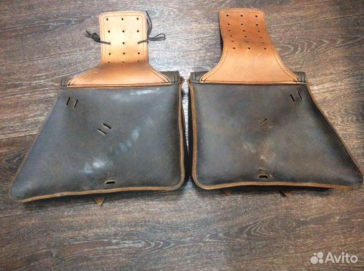 Кофры для мотоцикла, из толстой кожи