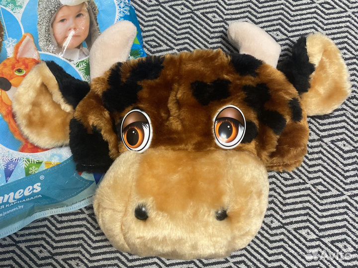 Новогодняя маска бык/корова