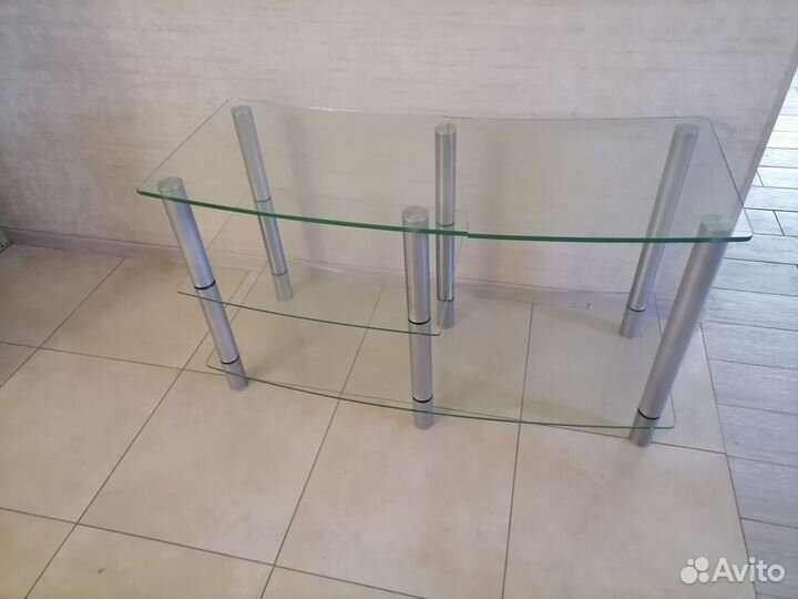 Стеклянная тумба под тв
