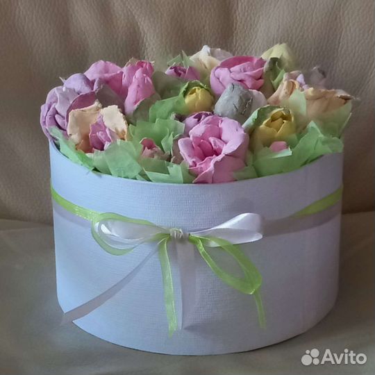 Подарок зефирные цветы