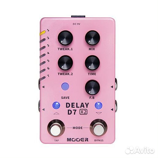 Педаль Mooer D7 Delay X2