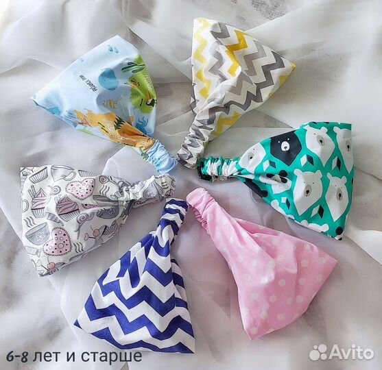 Косынки на голову для девочек 6-8 лет и старше