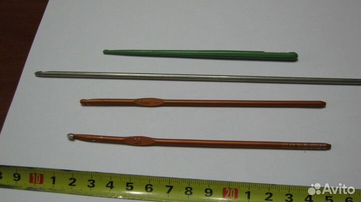 Крючки для вязания разные 4 шт
