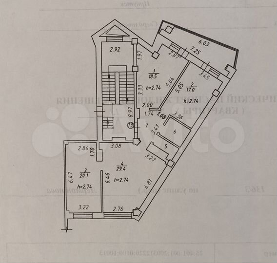 3-к. квартира, 109,7 м², 6/6 эт.
