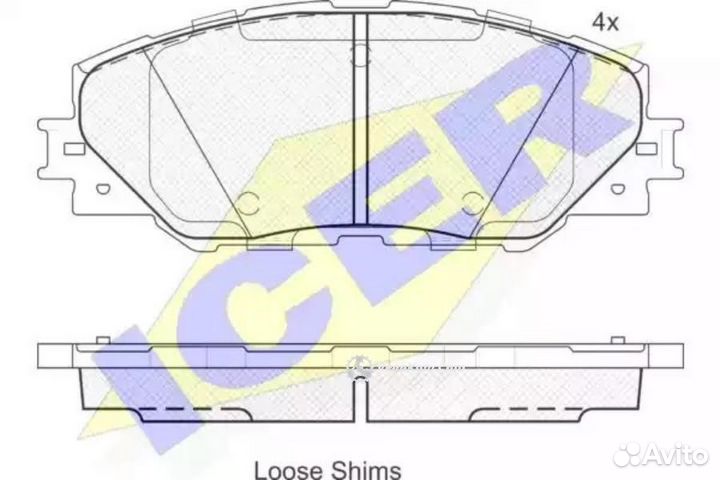 Колодки передние Toyota RAV4 2.0VVT-i 2.2D-4D 06- 181762