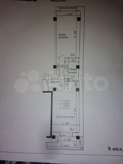 2-к. квартира, 53,4 м², 2/10 эт.