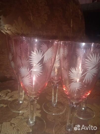 Бокалы цветное стекло СССР