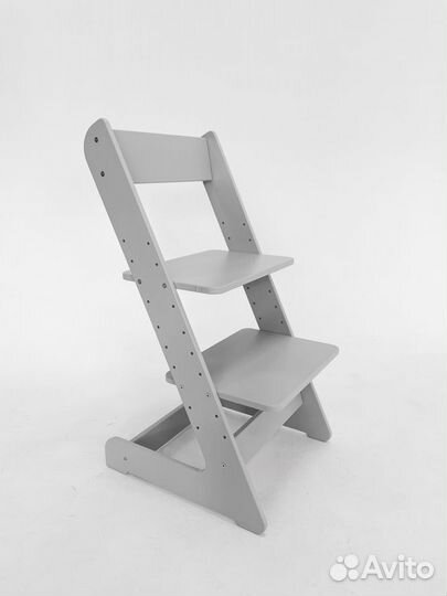 Серый растущий стульчик