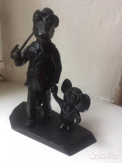 Миниатюра металлическая,крокодил Гена и Чебурашка