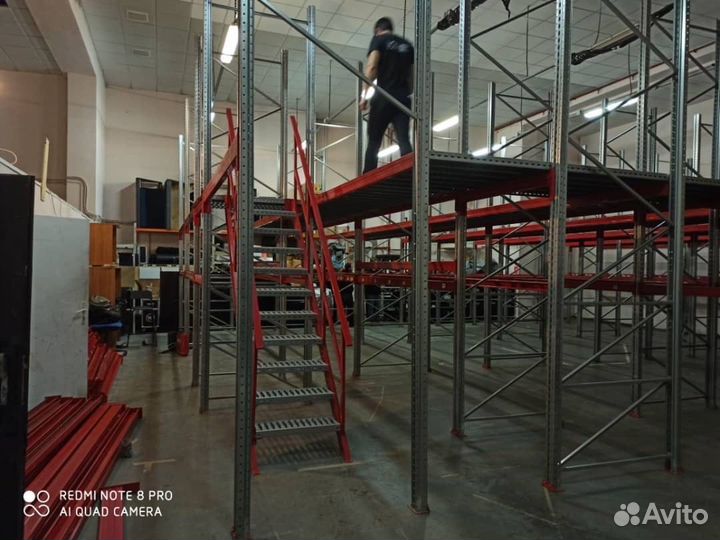 Монтаж складских стеллажей, мезонинов