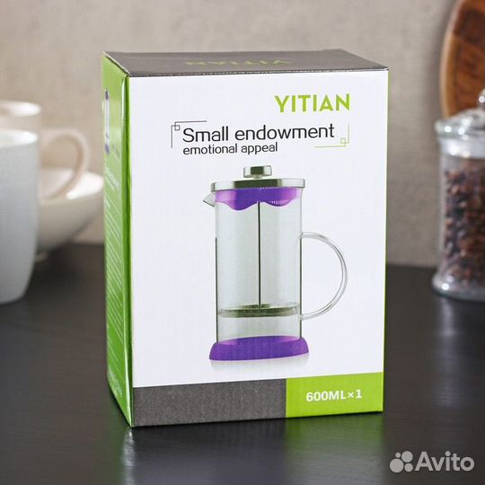 2 шт. Чайник заварочный френч - пресс 'Тинго', 600