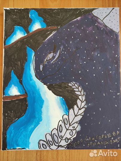 Рисунок, детский, холст