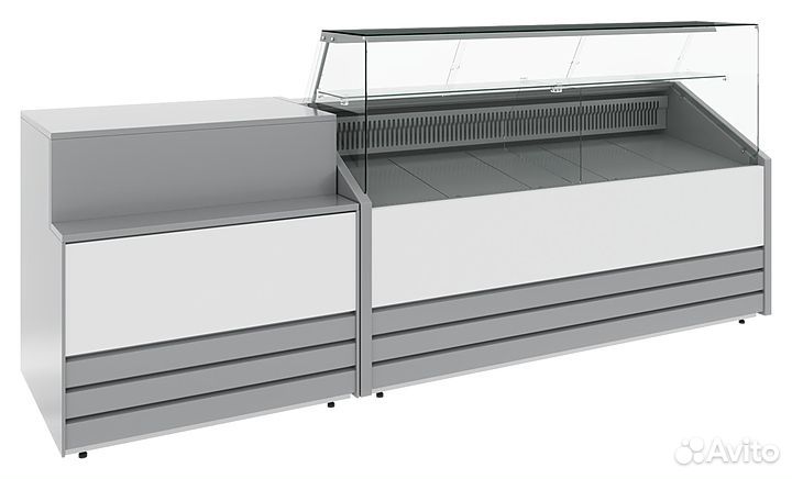 Витрина нейтральная Carboma GC75 N 1,5-1 (станд. ц